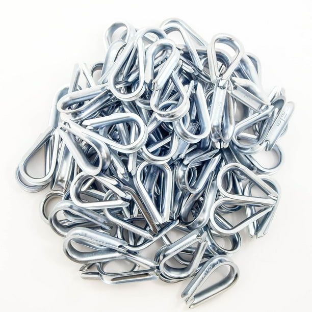 5/16 Heavy Duty Galvanized 25 Pack Wire Rope Thimbles 5/16 Heavy Duty Galvanized 25 Pack Wire Rope Thimbles